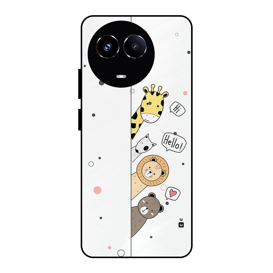 Animal Greetings Metal Back Case for Realme 11X