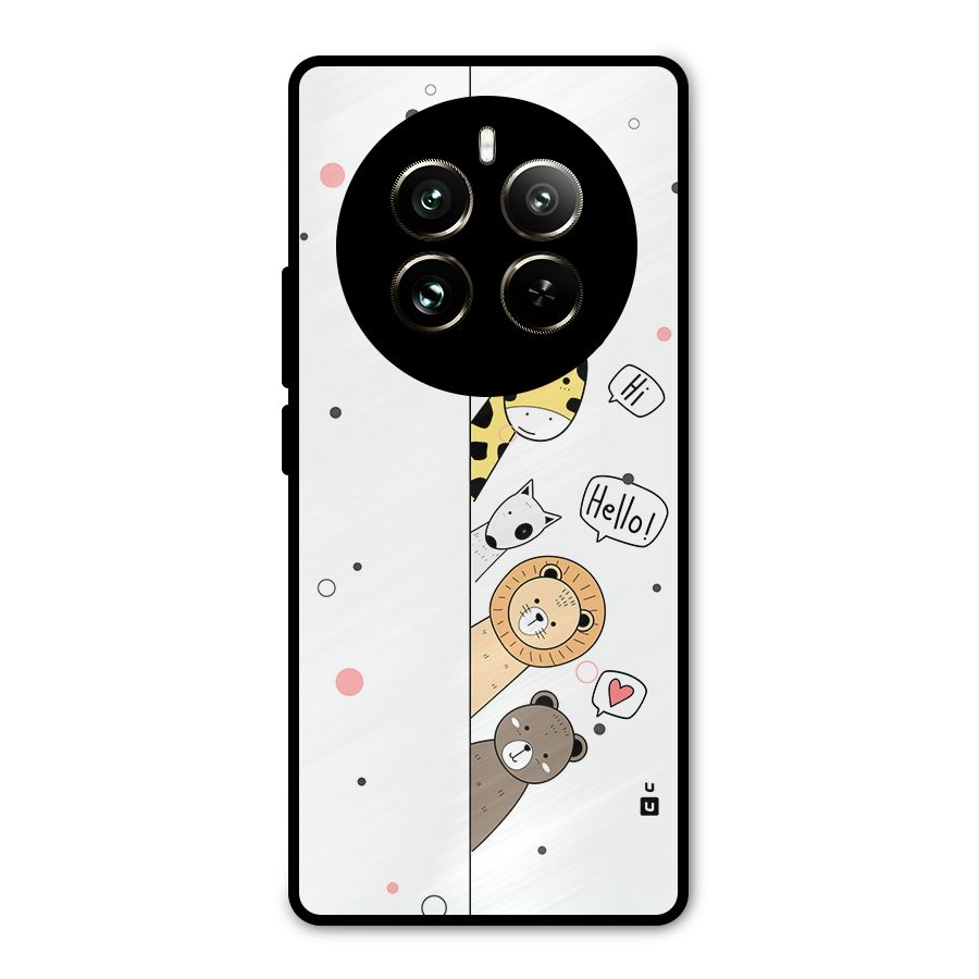 Animal Greetings Metal Back Case for Realme 12 Pro