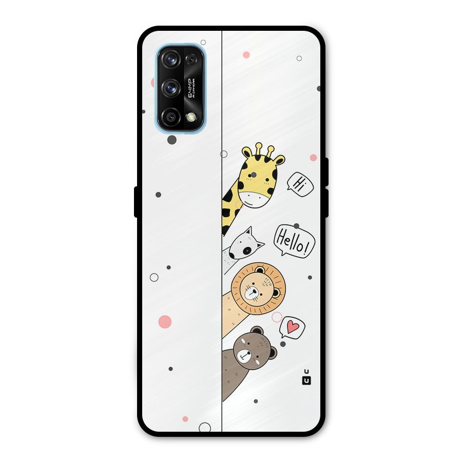 Animal Greetings Metal Back Case for Realme 7 Pro