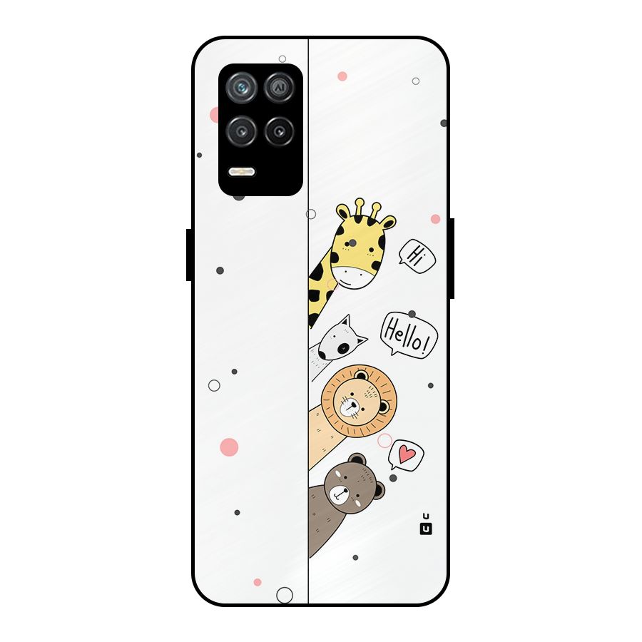 Animal Greetings Metal Back Case for Realme 8s 5G
