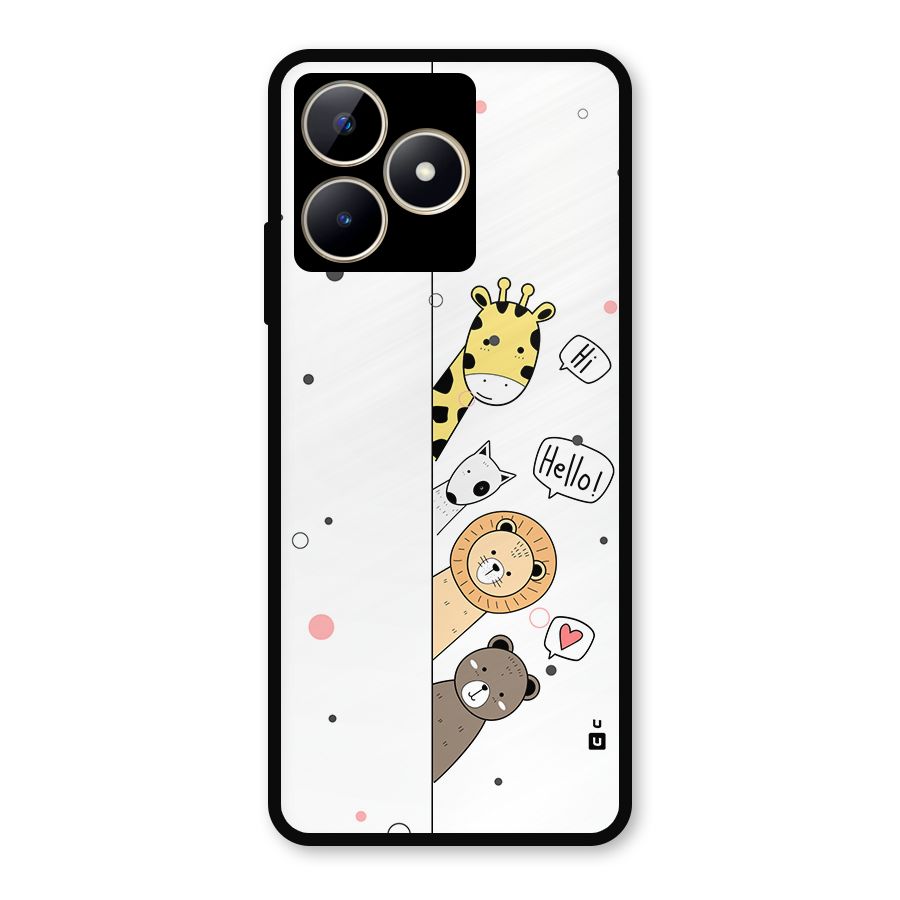 Animal Greetings Metal Back Case for Realme C53
