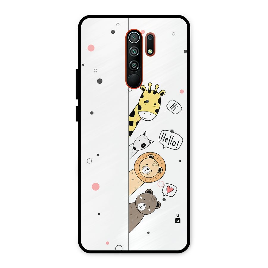 Animal Greetings Metal Back Case for Redmi 9 Prime