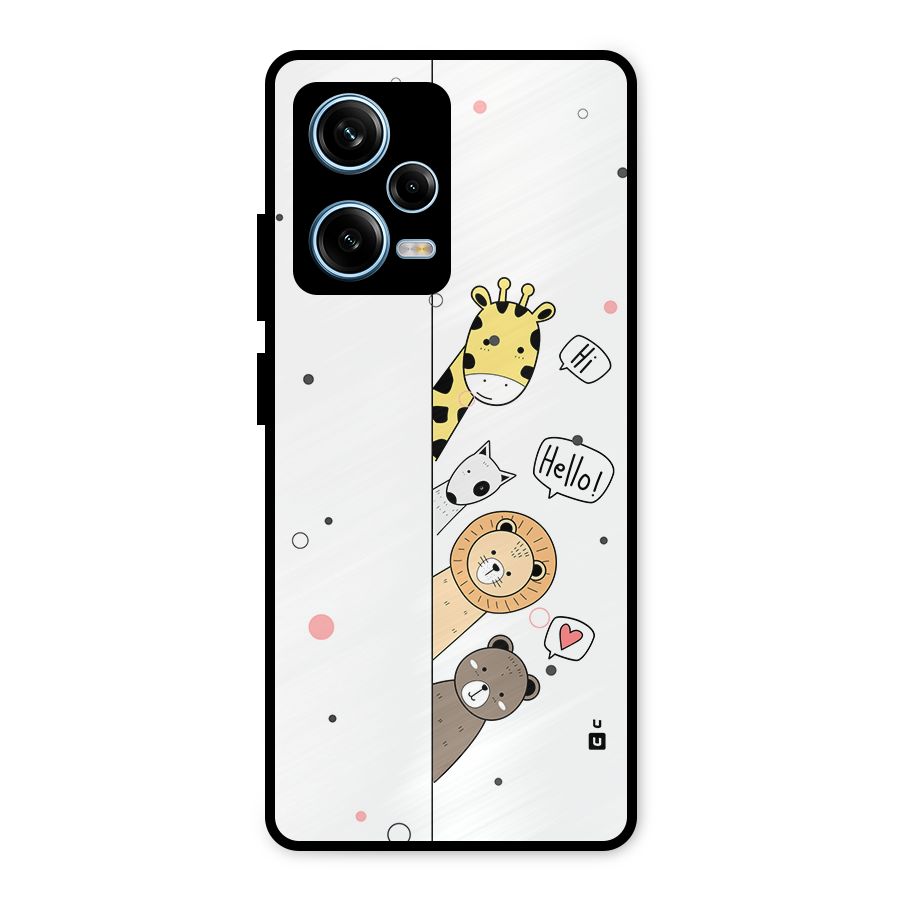 Animal Greetings Metal Back Case for Redmi Note 12 Pro