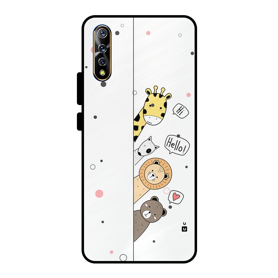 Animal Greetings Metal Back Case for Vivo S1