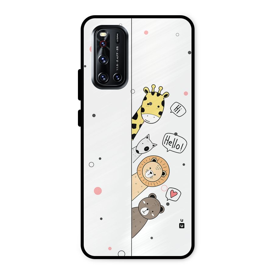 Animal Greetings Metal Back Case for Vivo V19