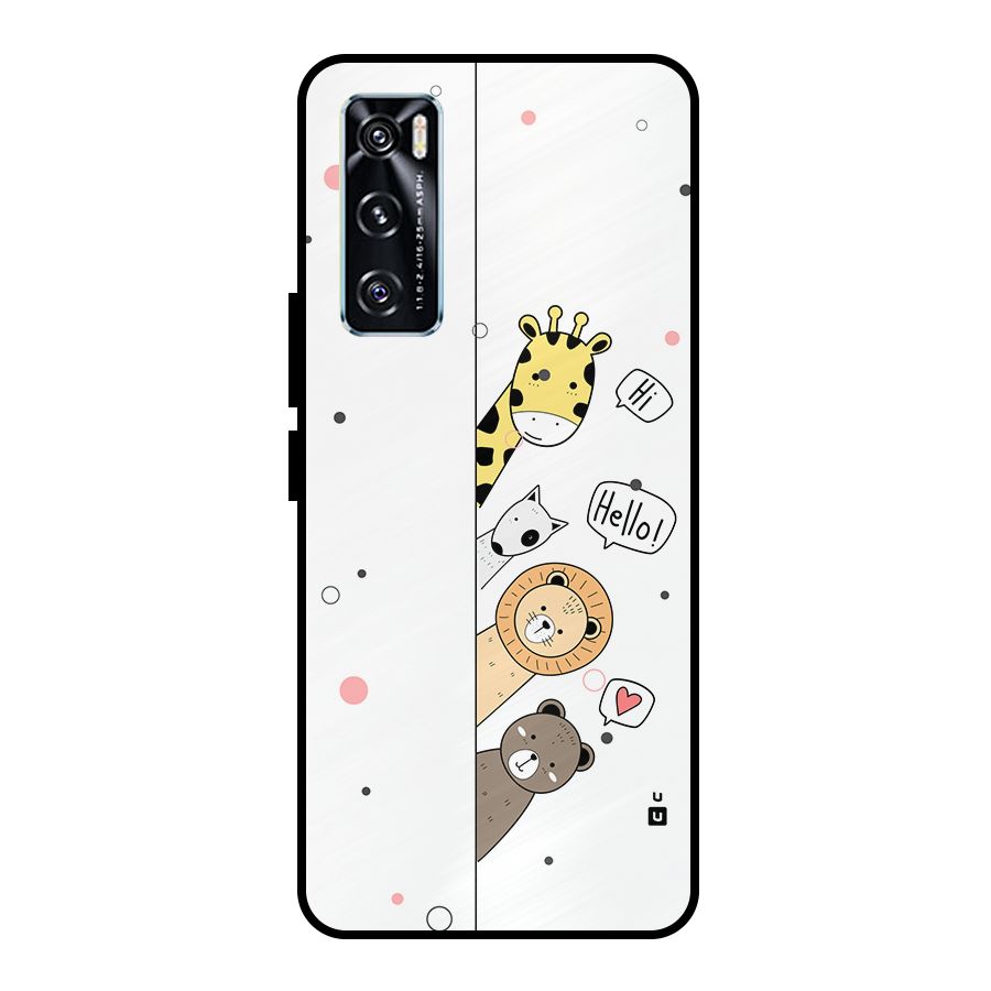 Animal Greetings Metal Back Case for Vivo V20 SE