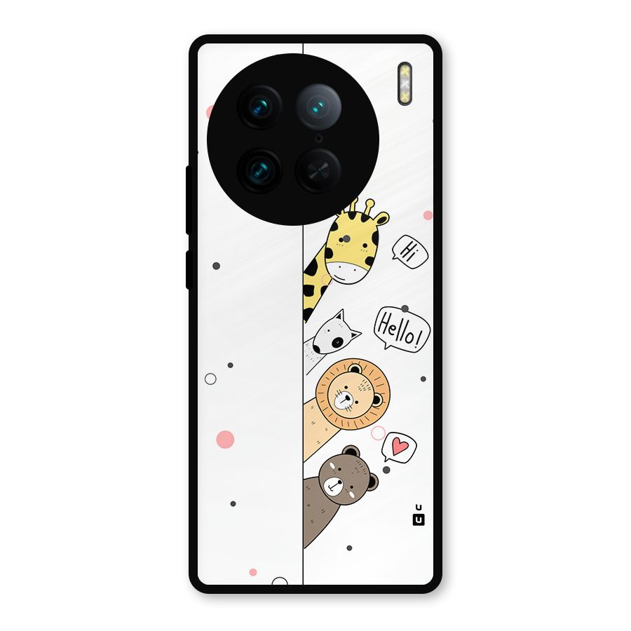Animal Greetings Metal Back Case for Vivo X90 Pro