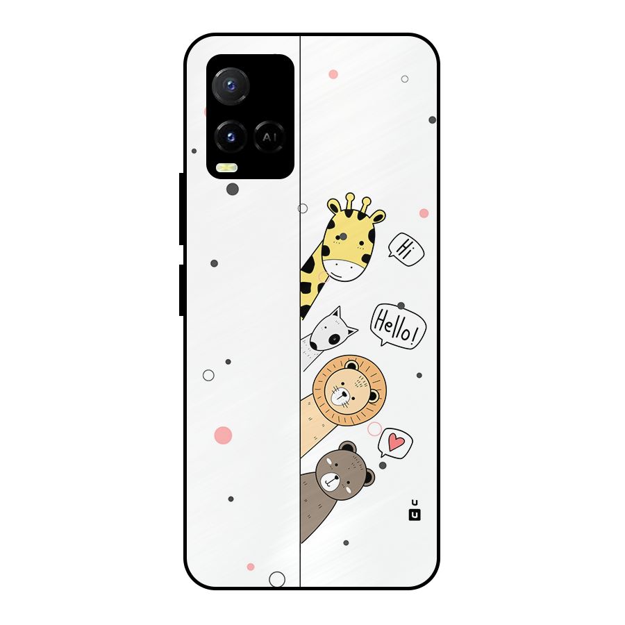 Animal Greetings Metal Back Case for Vivo Y21G