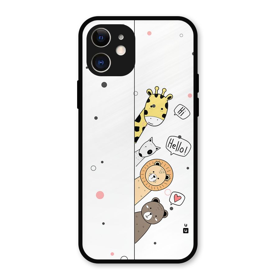 Animal Greetings Metal Back Case for iPhone 12