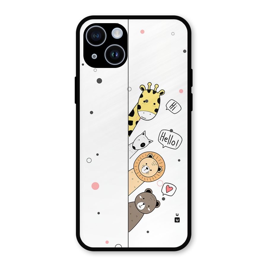 Animal Greetings Metal Back Case for iPhone 14