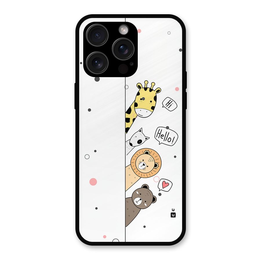Animal Greetings Metal Back Case for iPhone 15 Pro Max