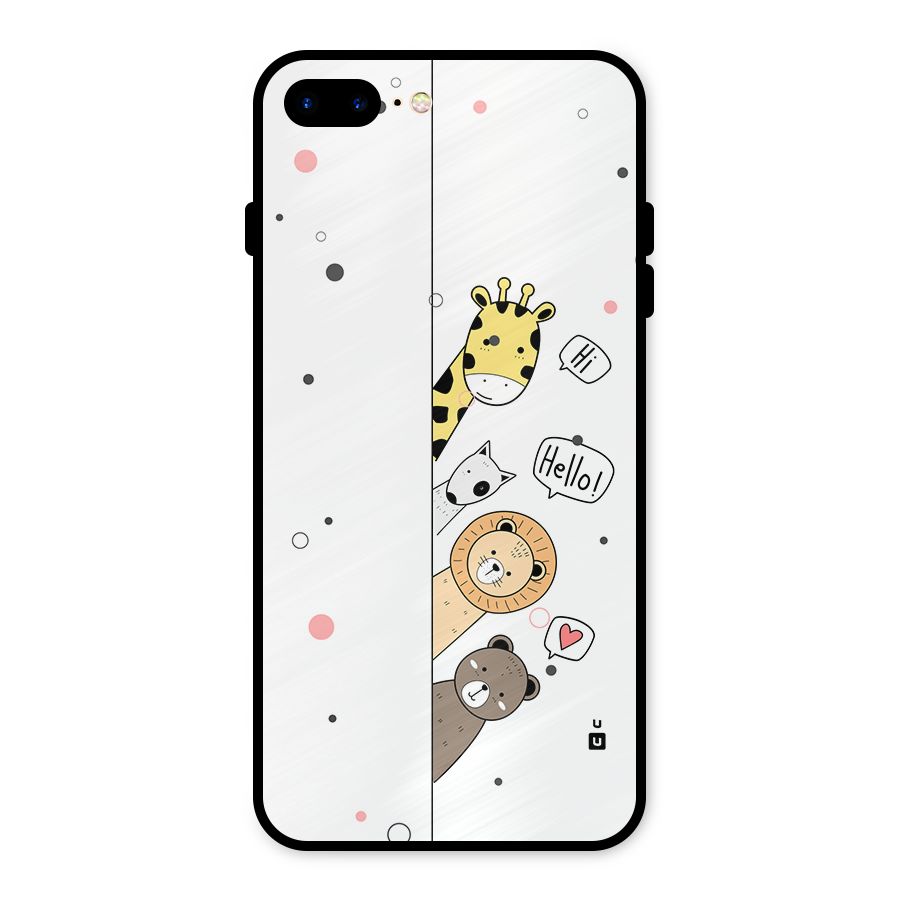 Animal Greetings Metal Back Case for iPhone 8 Plus