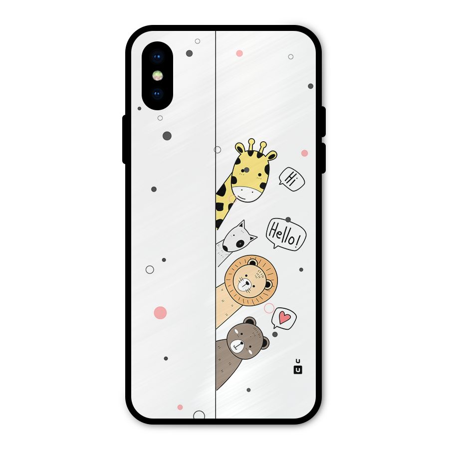 Animal Greetings Metal Back Case for iPhone X