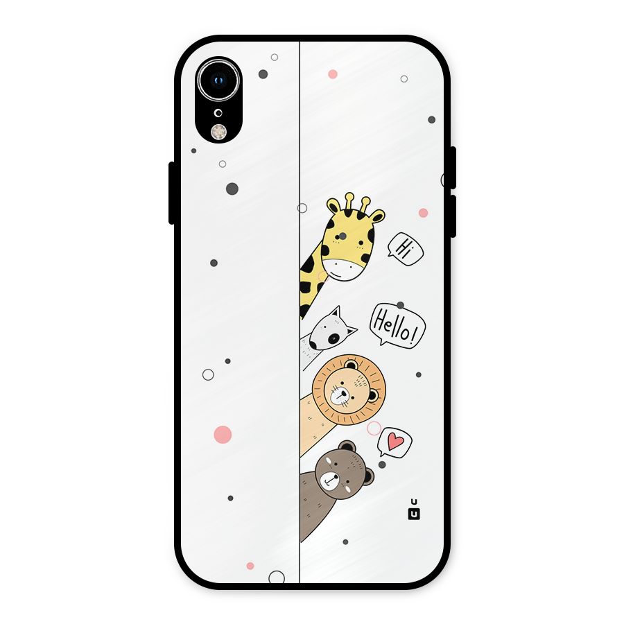 Animal Greetings Metal Back Case for iPhone XR