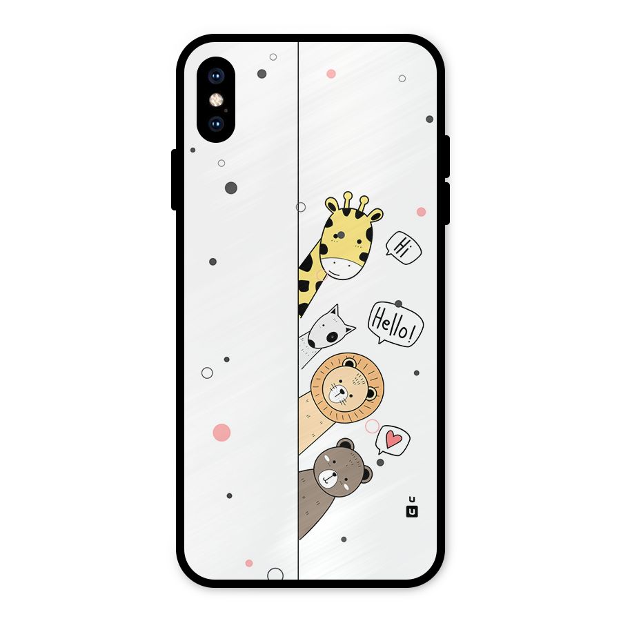 Animal Greetings Metal Back Case for iPhone XS Max