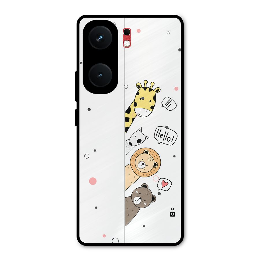 Animal Greetings Metal Back Case for iQOO Neo 9 Pro