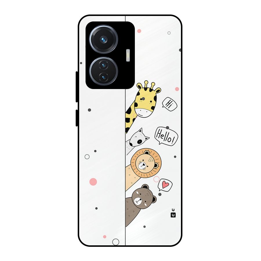Animal Greetings Metal Back Case for iQOO Z6 44W