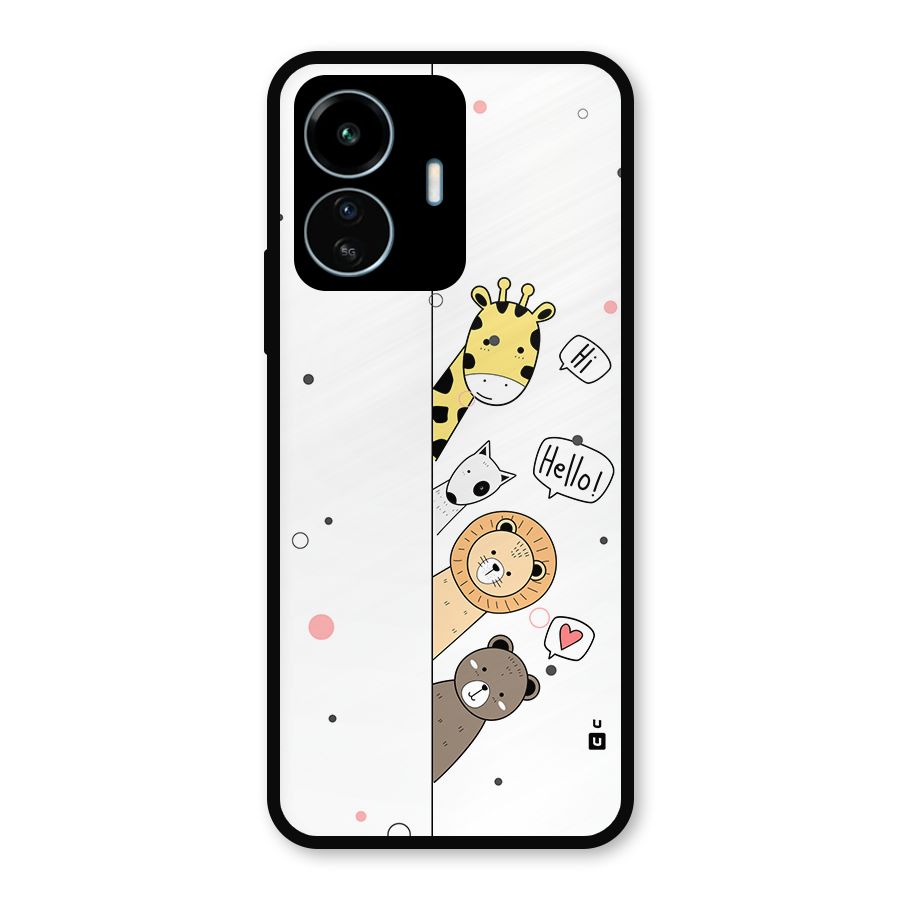 Animal Greetings Metal Back Case for vivo iQOO Z6 Lite 5G