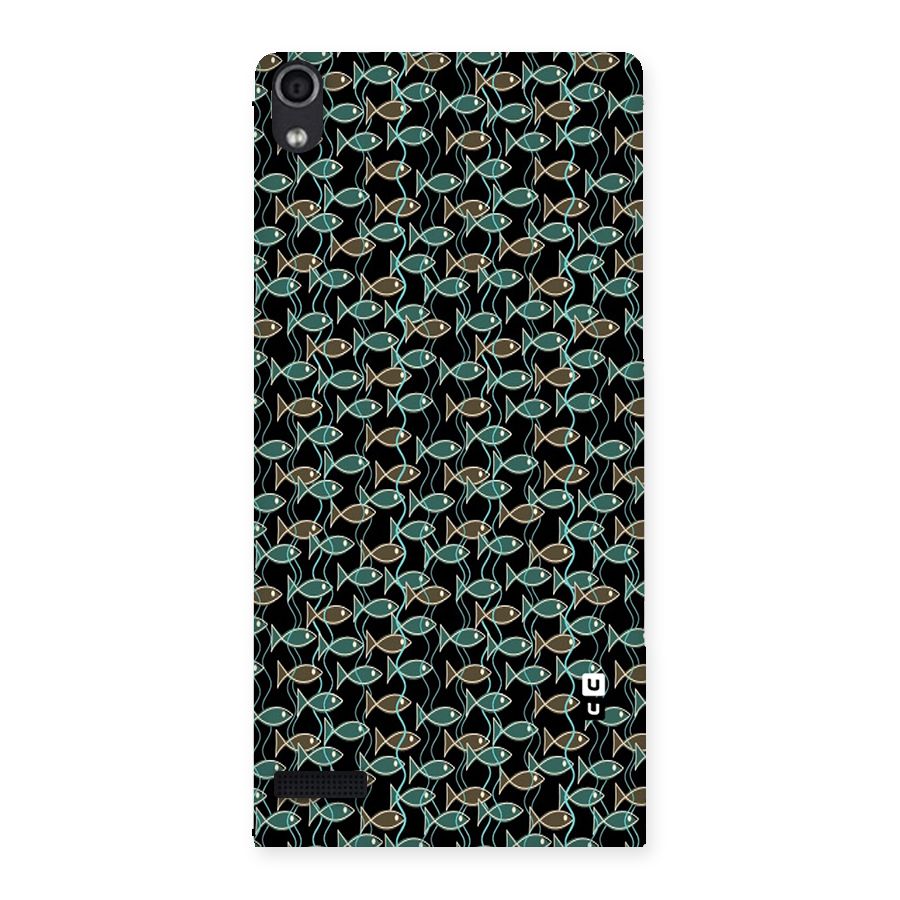 Animated Fishes Art Pattern Back Case for Ascend P6