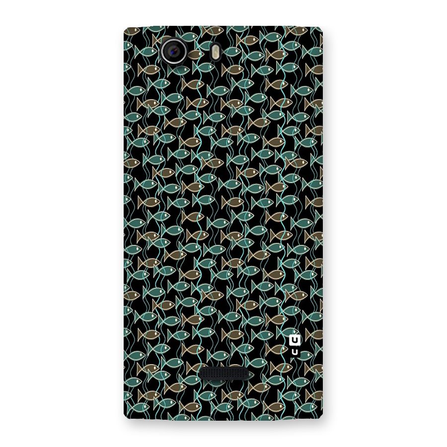 Animated Fishes Art Pattern Back Case for Canvas Nitro 2 E311