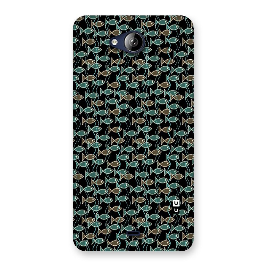 Animated Fishes Art Pattern Back Case for Canvas Play Q355