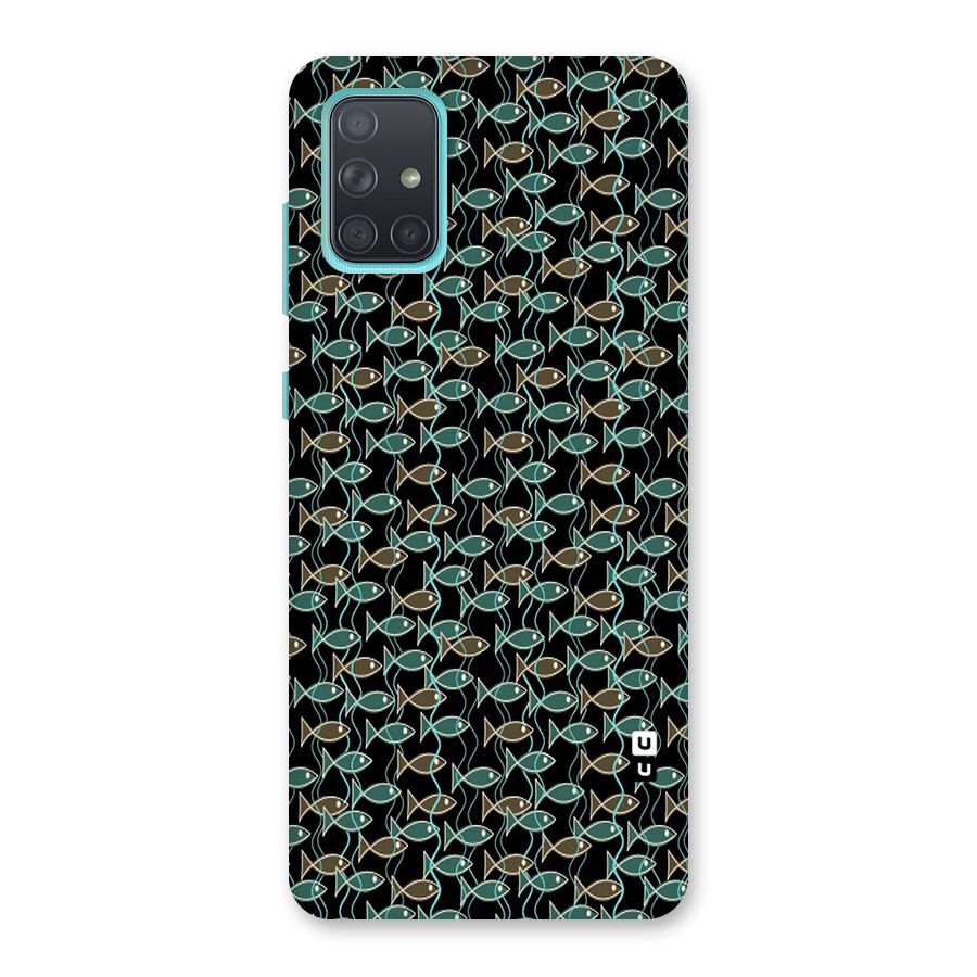 Animated Fishes Art Pattern Back Case for Galaxy A71