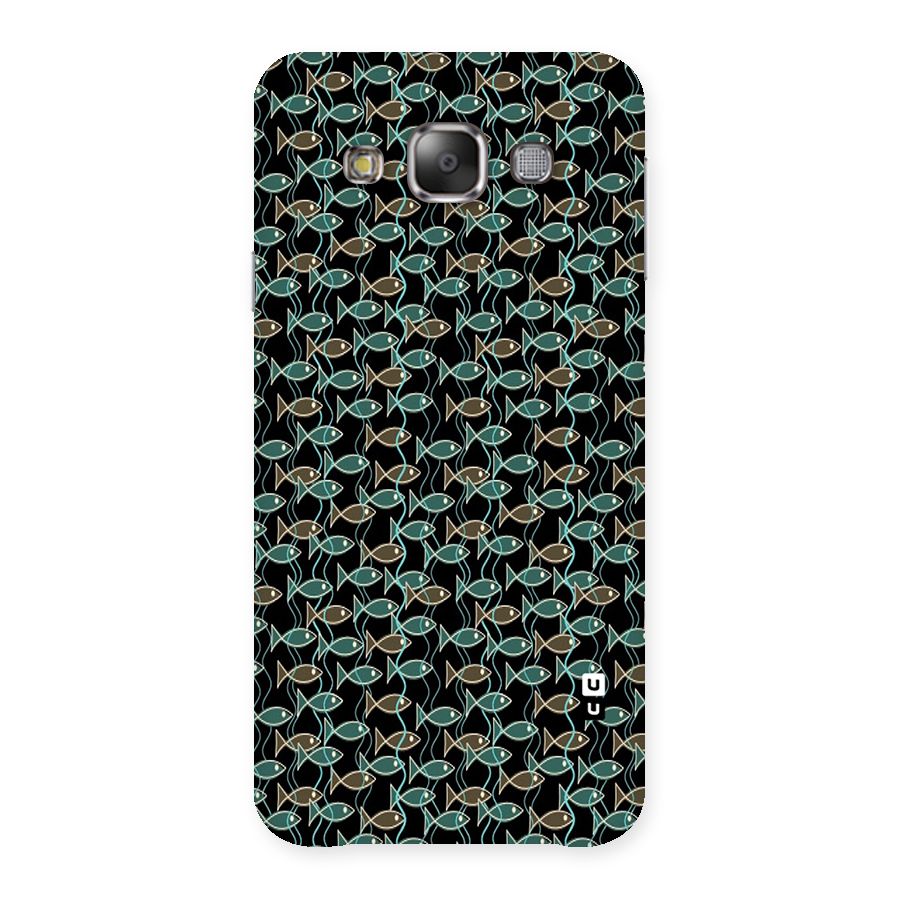 Animated Fishes Art Pattern Back Case for Galaxy E7