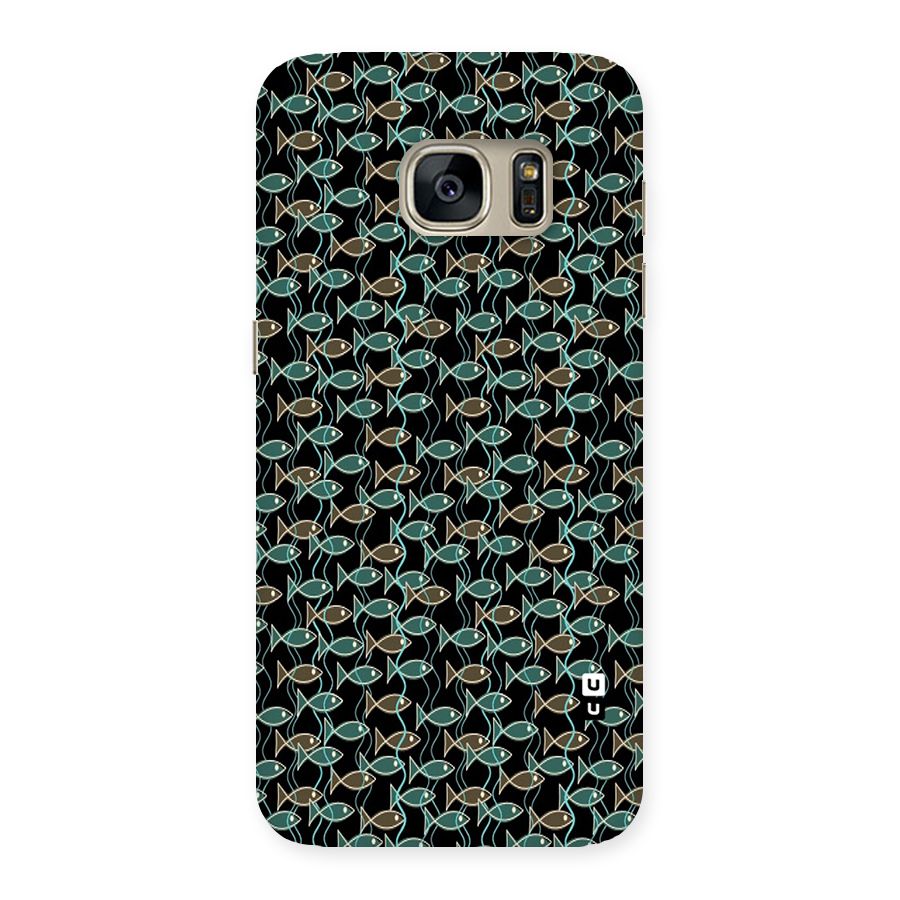 Animated Fishes Art Pattern Back Case for Galaxy S7