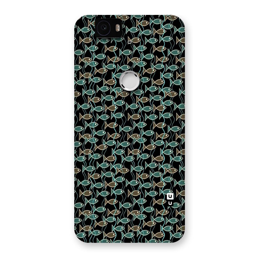 Animated Fishes Art Pattern Back Case for Google Nexus-6P