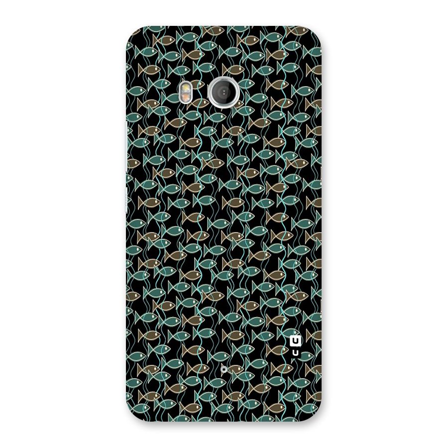 Animated Fishes Art Pattern Back Case for HTC U11