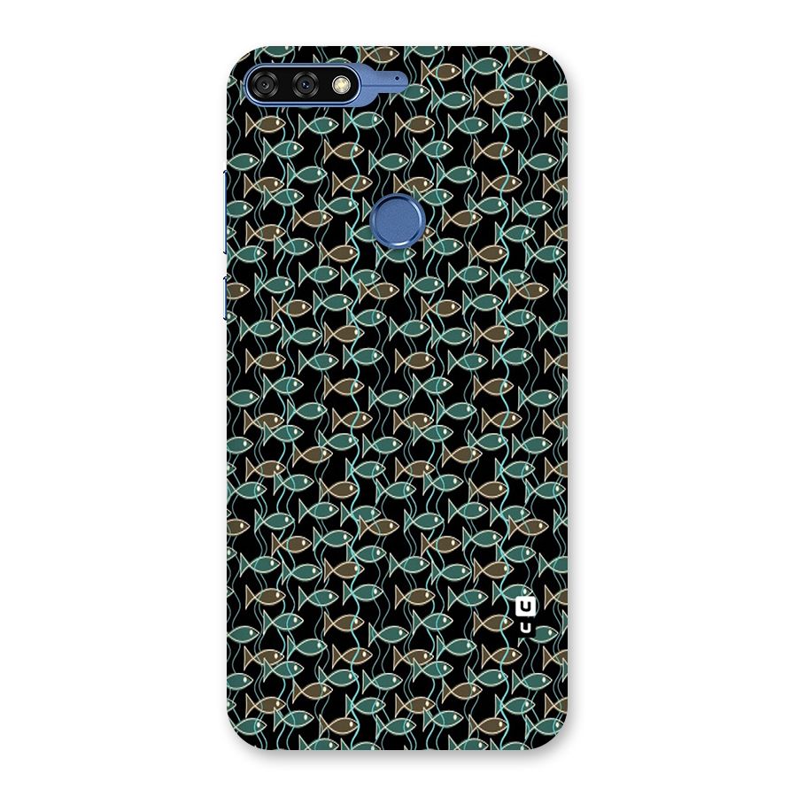 Animated Fishes Art Pattern Back Case for Honor 7C