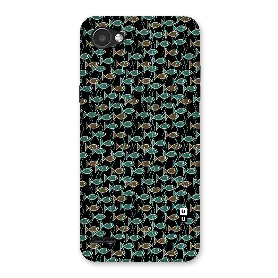 Animated Fishes Art Pattern Back Case for LG Q6