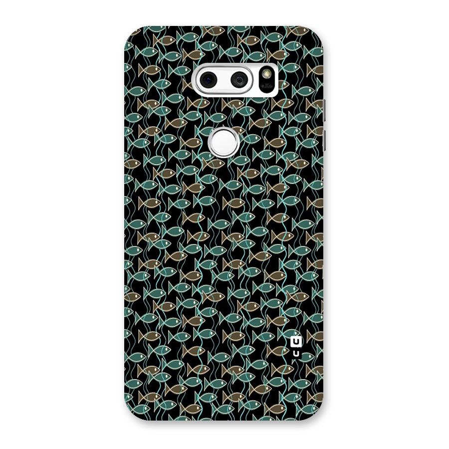 Animated Fishes Art Pattern Back Case for LG V30