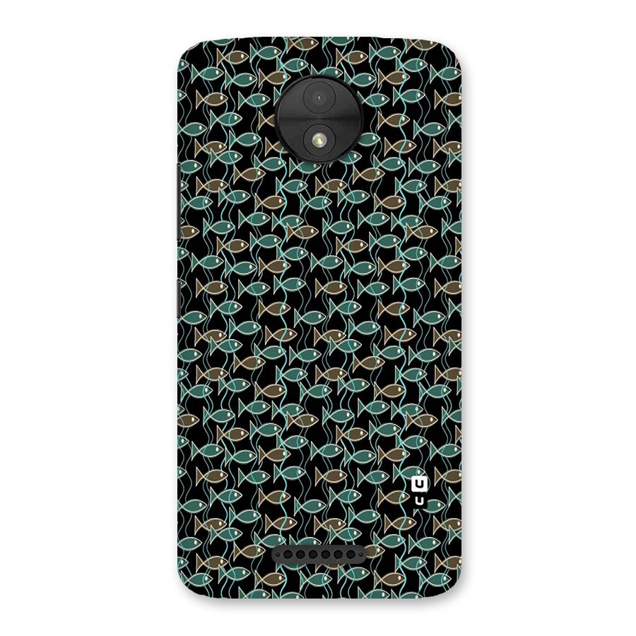 Animated Fishes Art Pattern Back Case for Moto C