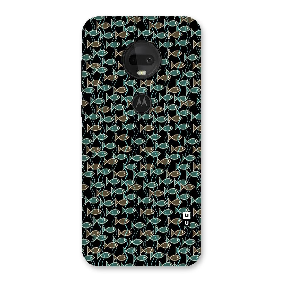 Animated Fishes Art Pattern Back Case for Moto G7