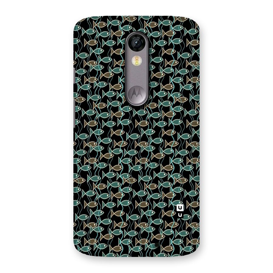 Animated Fishes Art Pattern Back Case for Moto X Force