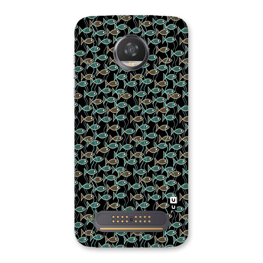 Animated Fishes Art Pattern Back Case for Moto Z2 Play