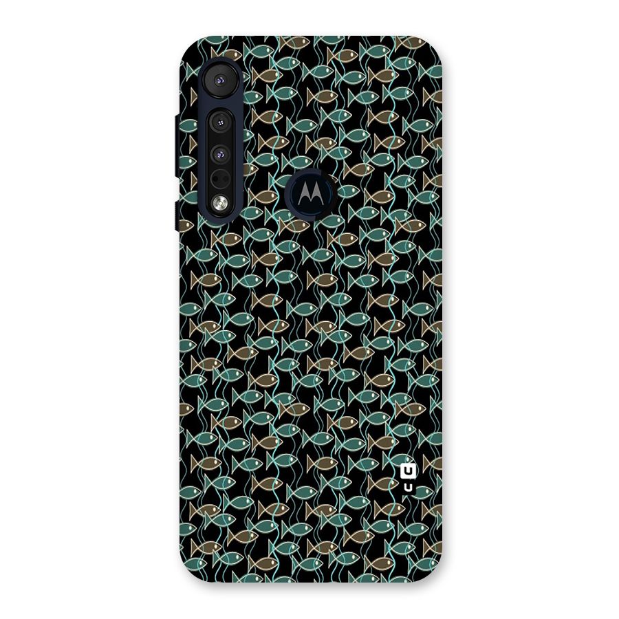 Animated Fishes Art Pattern Back Case for Motorola One Macro