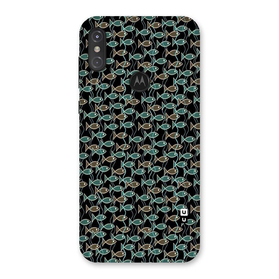 Animated Fishes Art Pattern Back Case for Motorola One Power