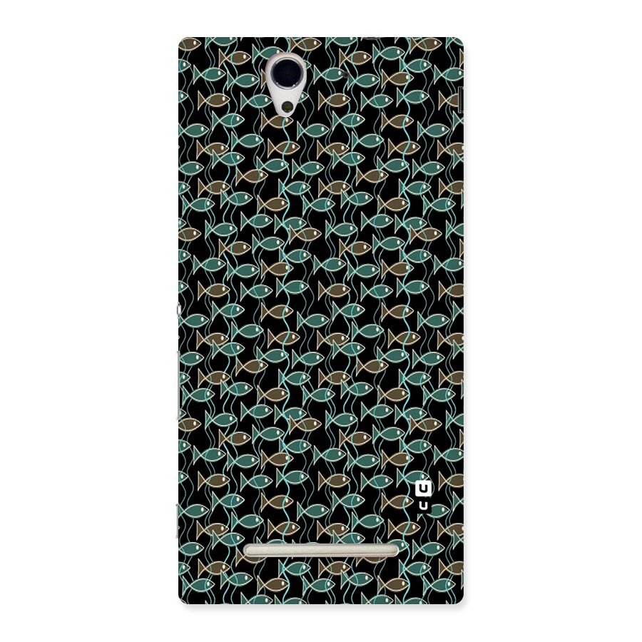 Animated Fishes Art Pattern Back Case for Sony Xperia C3