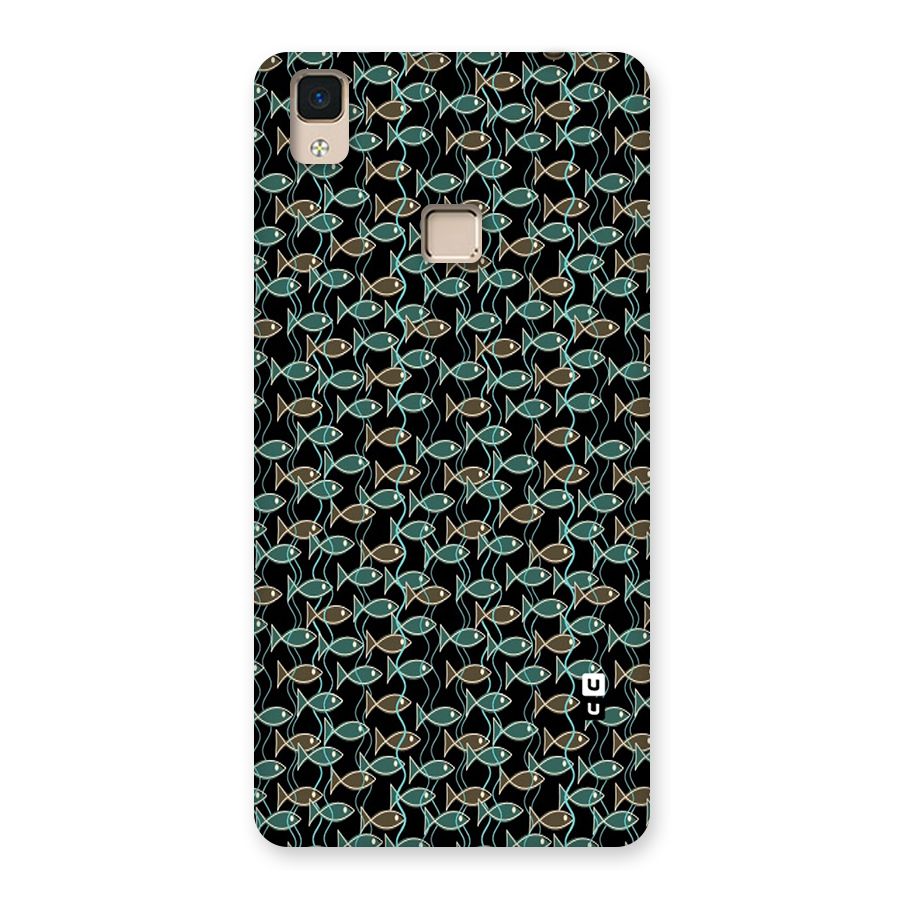 Animated Fishes Art Pattern Back Case for V3 Max