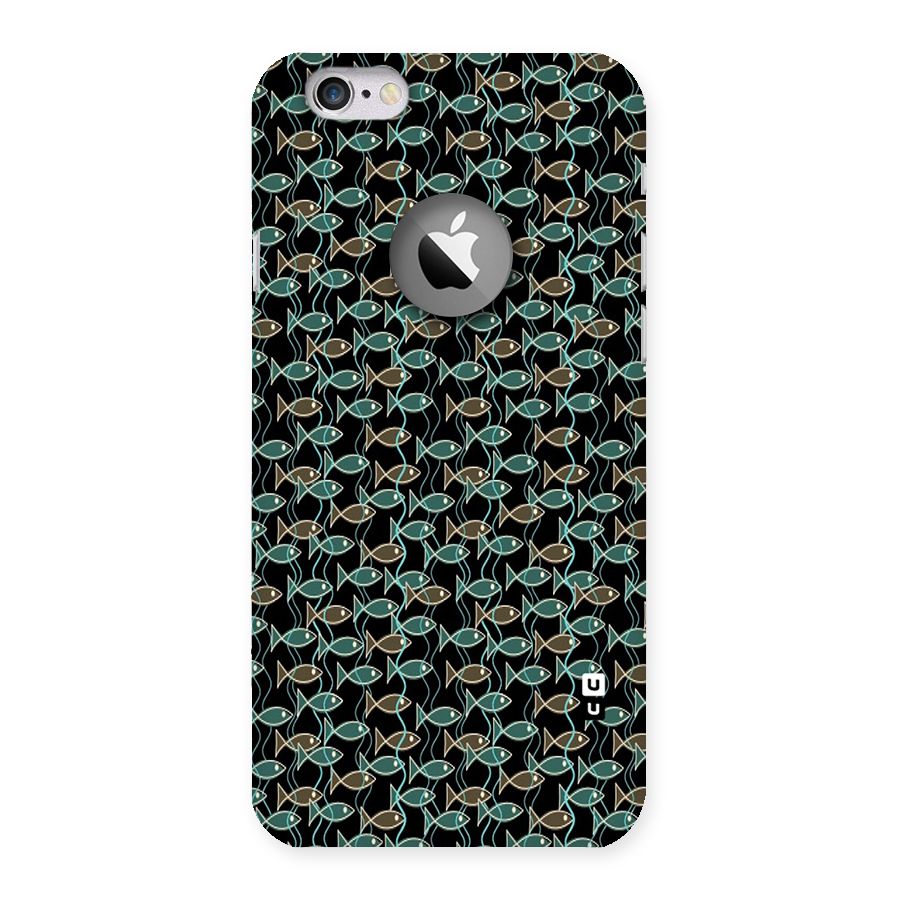 Animated Fishes Art Pattern Back Case for iPhone 6 Logo Cut