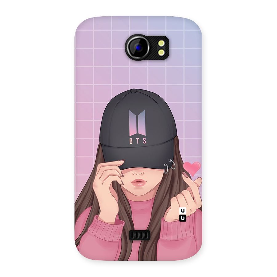 Anime Beautiful BTS Girl Back Case for Micromax Canvas 2 A110
