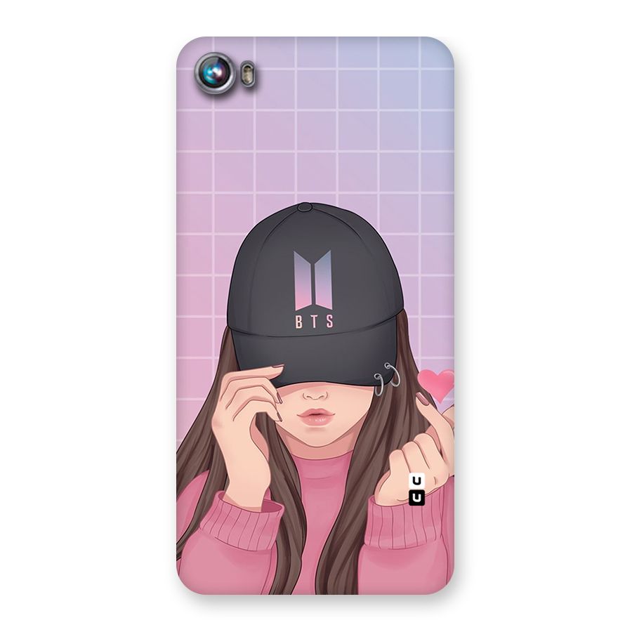 Anime Beautiful BTS Girl Back Case for Micromax Canvas Fire 4 A107