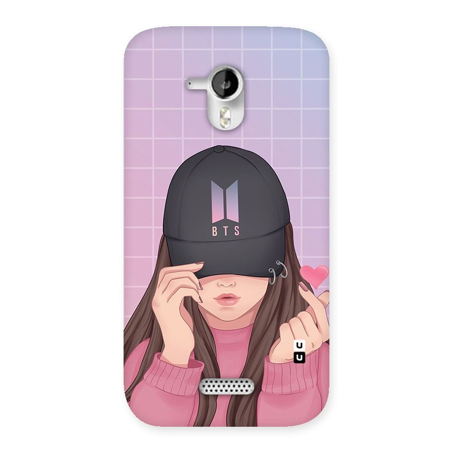 Anime Beautiful BTS Girl Back Case for Micromax Canvas HD A116