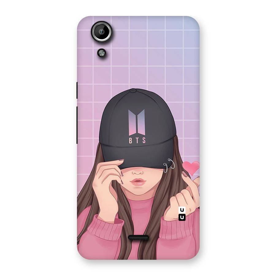 Anime Beautiful BTS Girl Back Case for Micromax Canvas Selfie Lens Q345