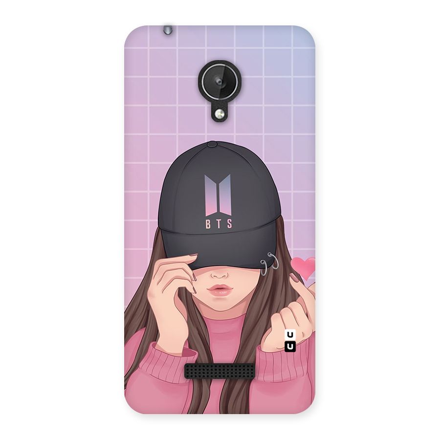 Anime Beautiful BTS Girl Back Case for Micromax Canvas Spark Q380