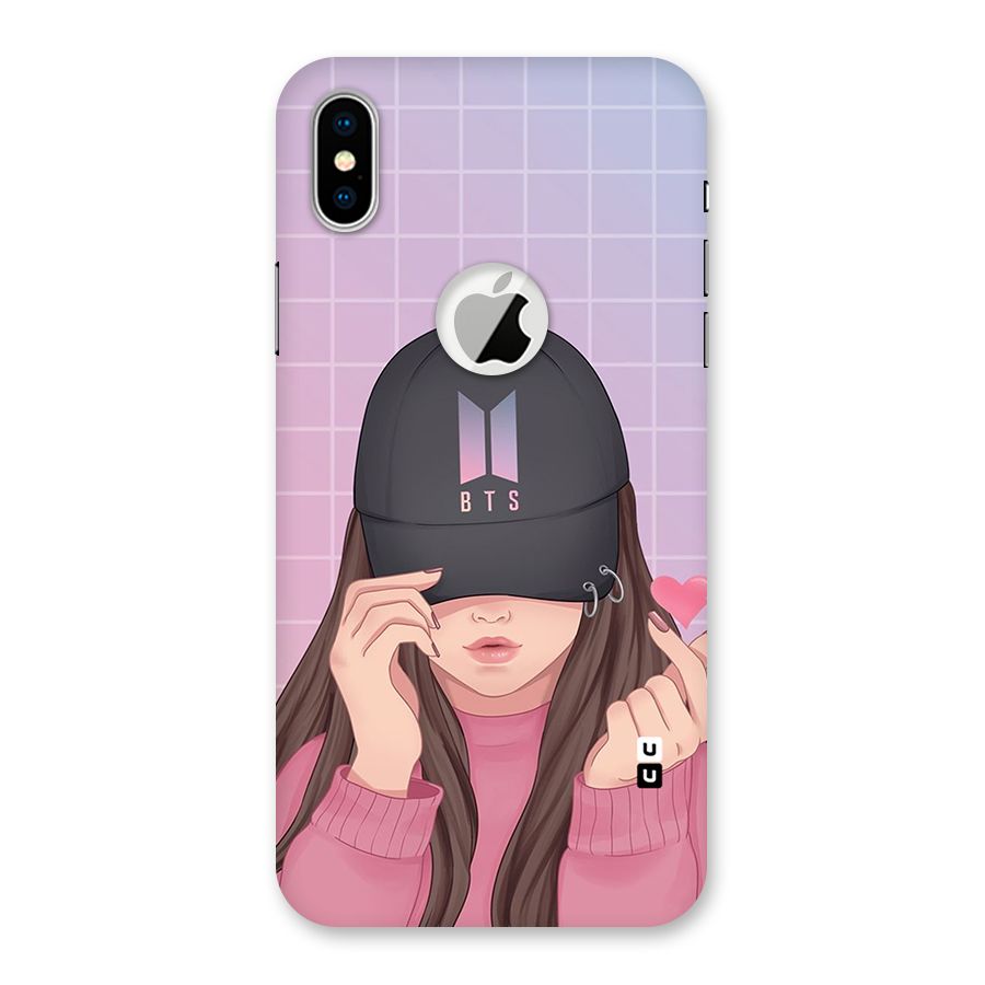 Anime Beautiful BTS Girl Back Case for iPhone XS Logo Cut