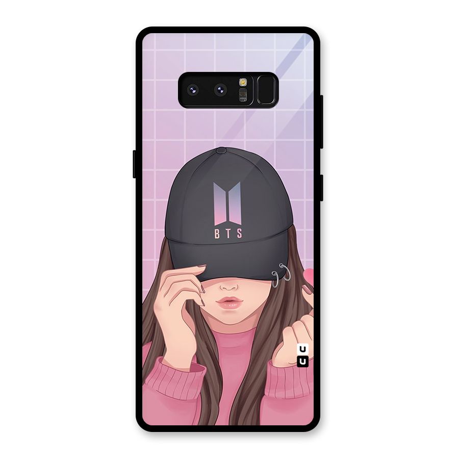 Anime Beautiful BTS Girl Glass Back Case for Galaxy Note 8
