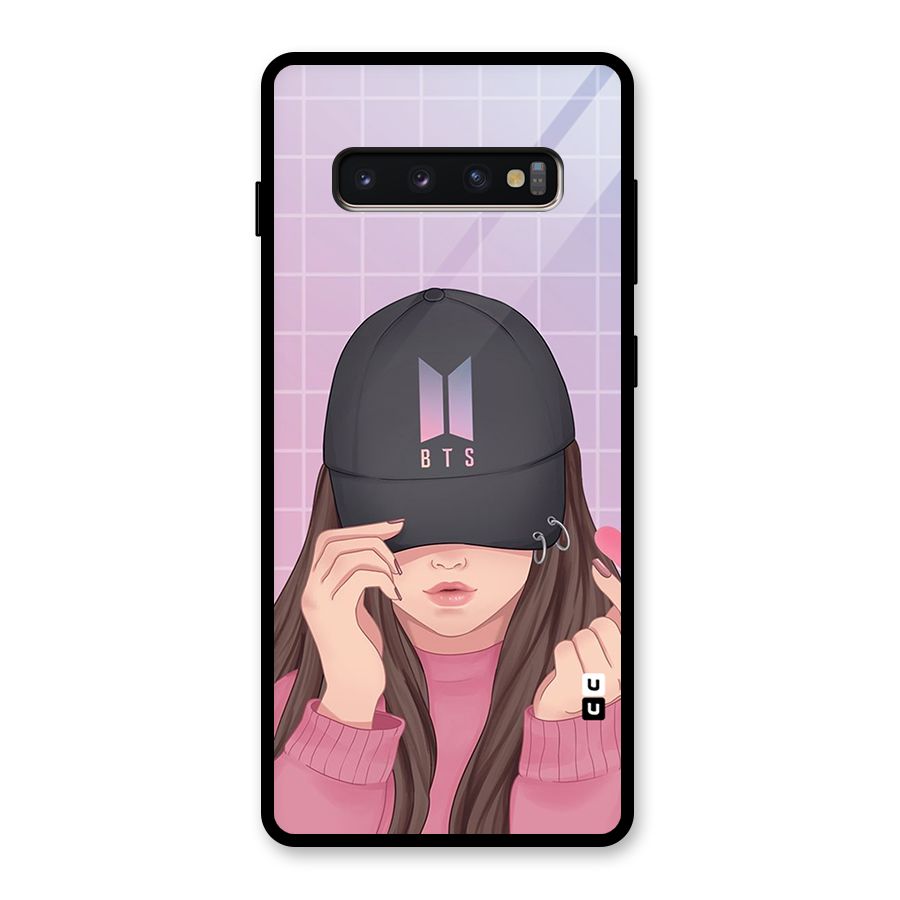 Anime Beautiful BTS Girl Glass Back Case for Galaxy S10 Plus